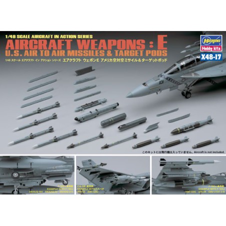 Maquette d'avion en plastique X48-17 U.S. AIRCRAFT WEAPONS E