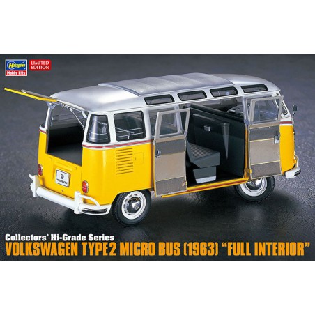 Maquette de voiture en plastique Volks. Bus 1963 Full Interior