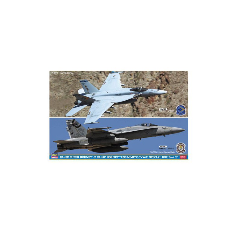 Maquette d'avion en plastique F/A-18E & F/A-18C “USS NIMITZ CVW-11 SPECIAL BOX 2