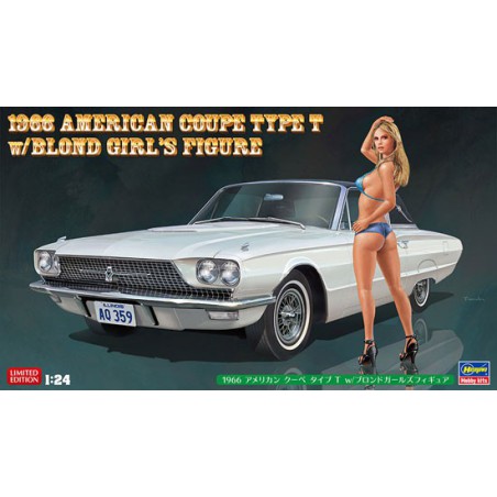 Maquette de voiture en plastique US COUPE + Figurine 1/24