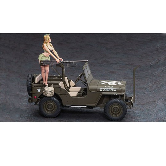 Maquette de voiture en plastique 1/4 Truck + Blond Girl 1/24 Maquette de voiture en plastique 1/4 Truck + Blond Girl 1/24