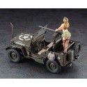 Maquette de voiture en plastique 1/4 Truck + Blond Girl 1/24