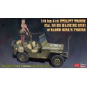 Maquette de voiture en plastique 1/4 Truck + Blond Girl 1/24