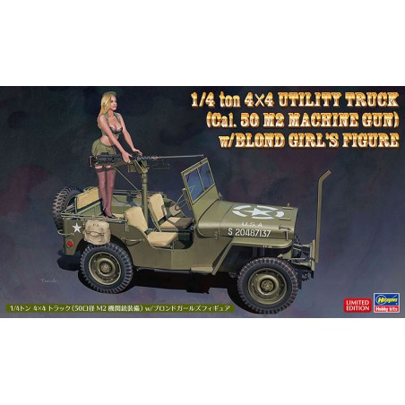 Maquette de voiture en plastique 1/4 Truck + Blond Girl 1/24