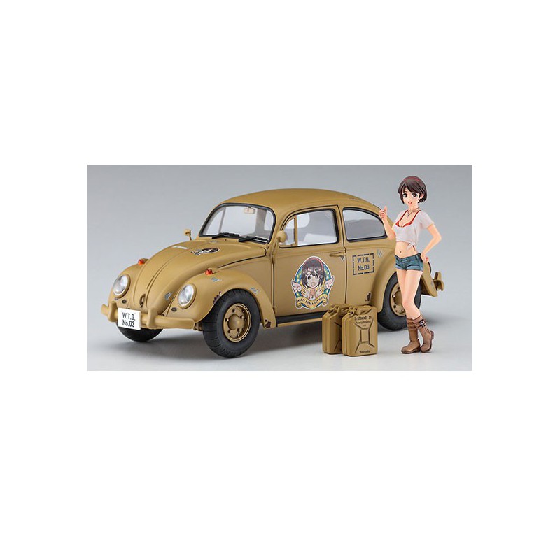 Maquette de voiture en plastique VW BEETLE + EGG GIRL 1/24 Maquette de voiture en plastique VW BEETLE + EGG GIRL 1/24