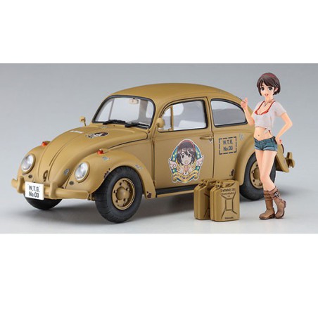 VW Käfer Plastikautoabdeckung + Eiermädchen 1/24 | Scientific-MHD