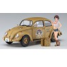 Maquette de voiture en plastique VW BEETLE + EGG GIRL 1/24