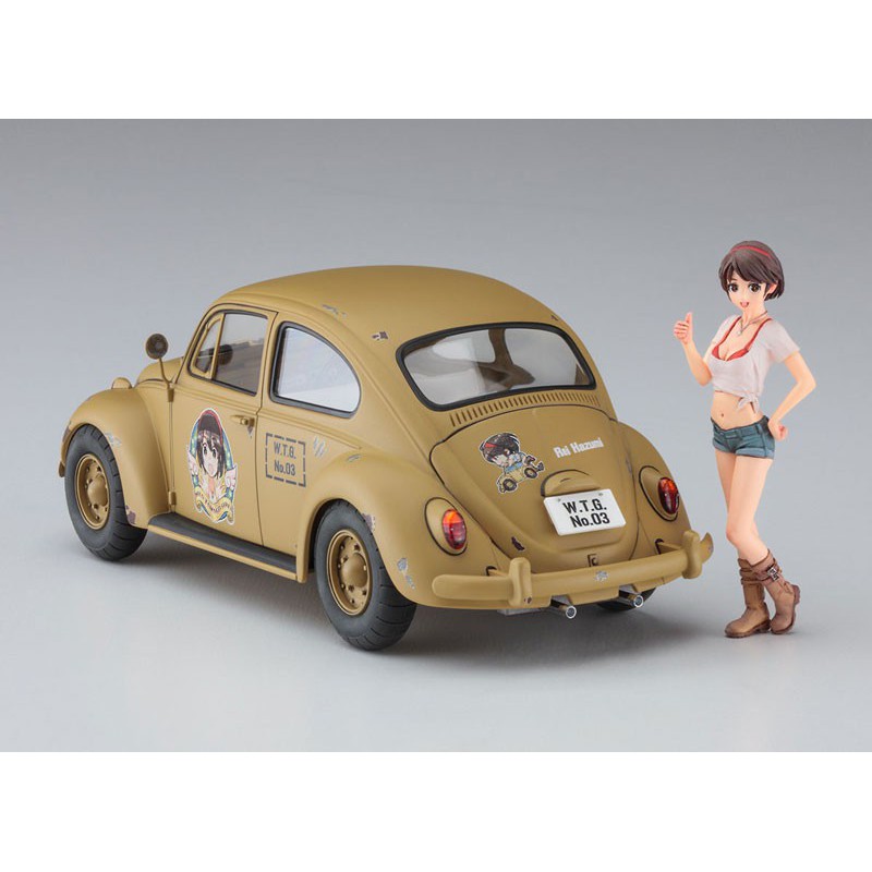 Maquette de voiture en plastique VW BEETLE + EGG GIRL 1/24 Maquette de voiture en plastique VW BEETLE + EGG GIRL 1/24