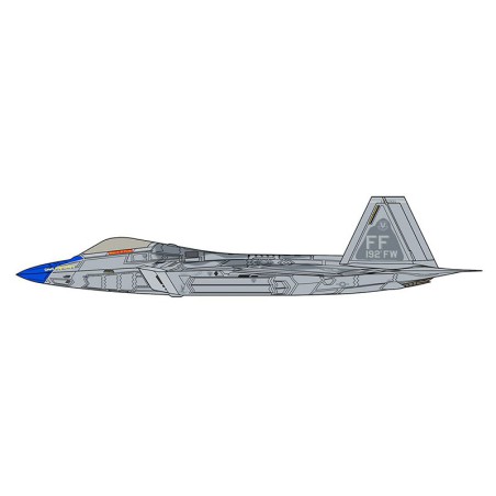 Maquette d'avion en plastique F-22 Raptor Blue Nose 1/48