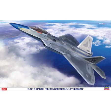 Maquette d'avion en plastique F-22 Raptor Blue Nose 1/48