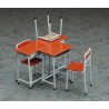 Maquette Diorama montéee et peinte Tables et Chaises d'école 1/12 Maquette Diorama montéee et peinte Tables et Chaises d'école 1/12