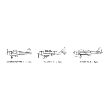 Maquette de Bateau en plastique AVIONS JAPONAIS 1/350