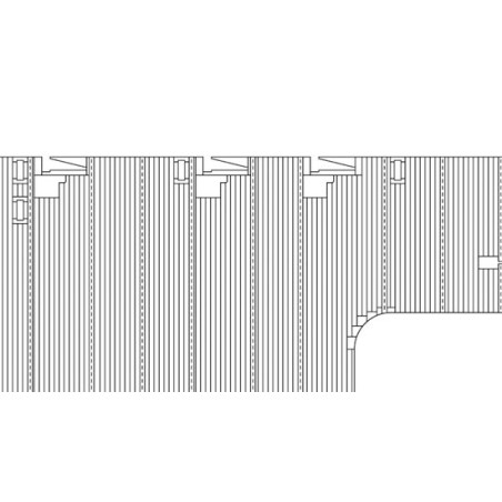 Maquette de Bateau en plastique Pont en Bois USS GAMBIER BAY