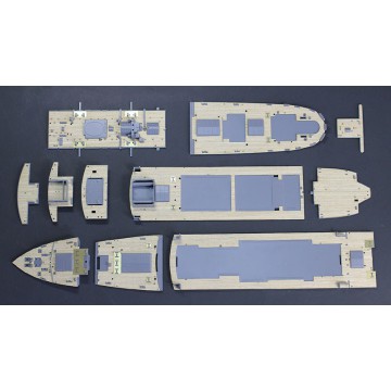 Maquette de Bateau en plastique Pont Immitation Bois pour Z28
