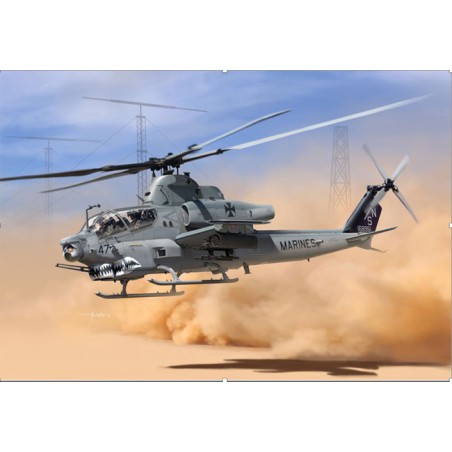 USMC Ah-1z Shark Mouth 1/35 plastic helicopter model | Scientific-MHD