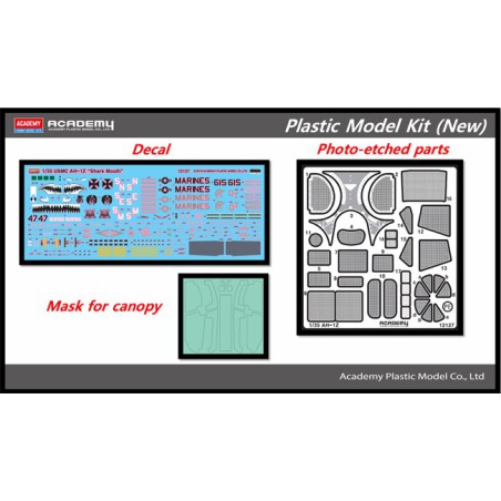 Maquette d'hélicoptère en plastique USMC AH-1Z Shark Mouth 1/35