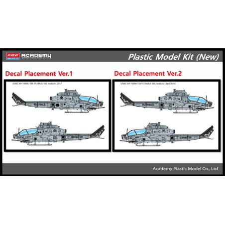 Maquette d'hélicoptère en plastique USMC AH-1Z Shark Mouth 1/35