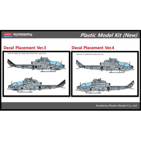 Maquette d'hélicoptère en plastique USMC AH-1Z Shark Mouth 1/35