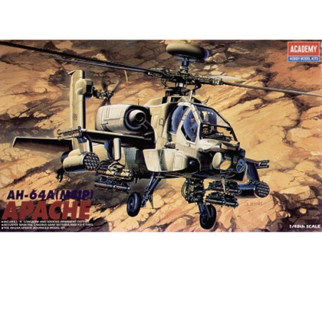 Maquette d'hélicoptère en plastique AH-64A Apache 1/72