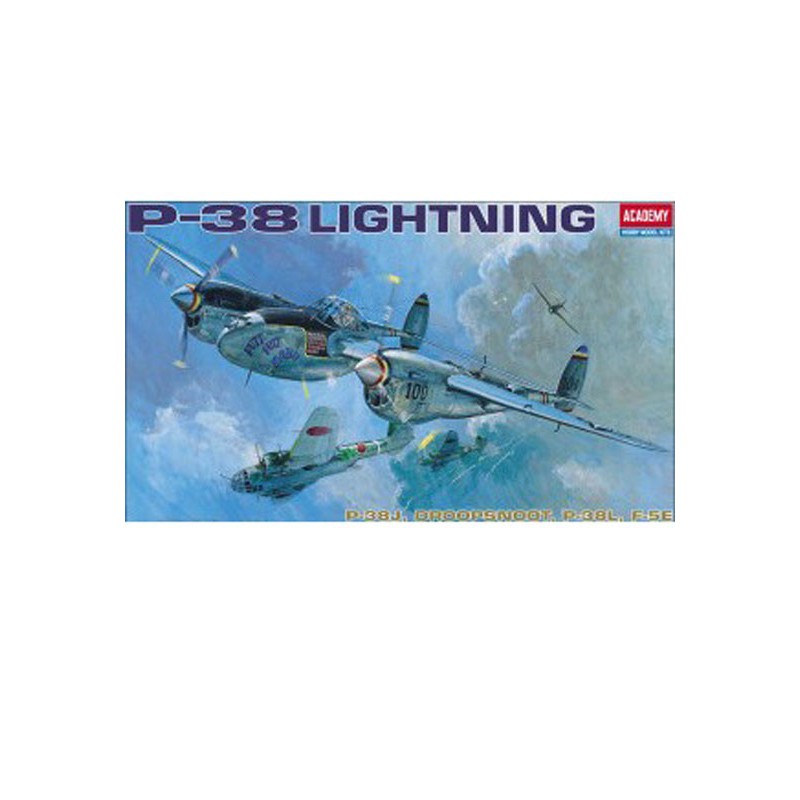 Maquette d'avion en plastique P-38 E/J/L Lightning 1/48