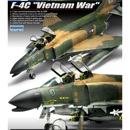 Maquette d'avion en plastique USAF F-4C Vietnam 1/48