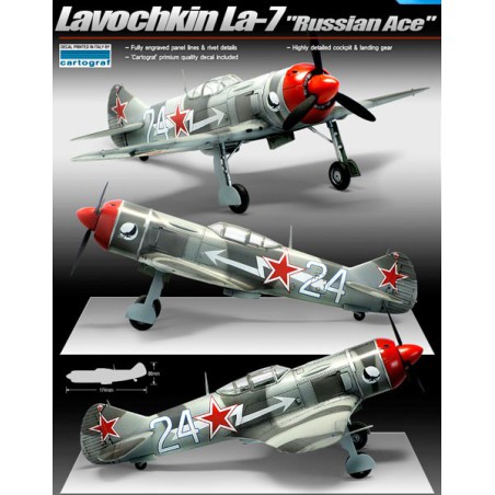 Lavochkin Plastikflugzeug Modell LA-7 Russische Asse 1/72 | Scientific-MHD