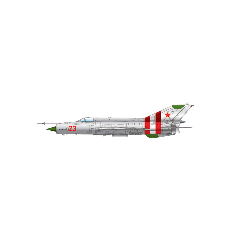 Maquette d'avion en plastique MIG-21MF Soviet AF 1/48