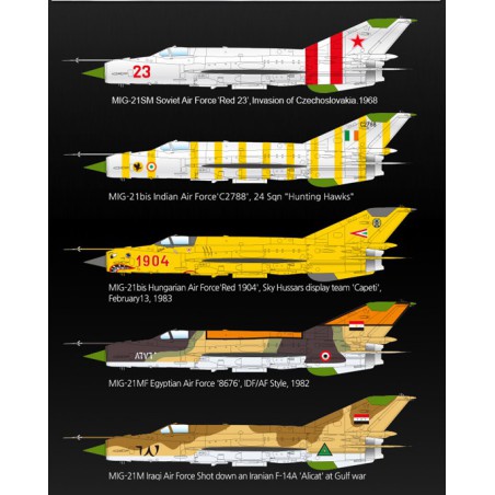 Maquette d'avion en plastique MIG-21MF Soviet AF 1/48