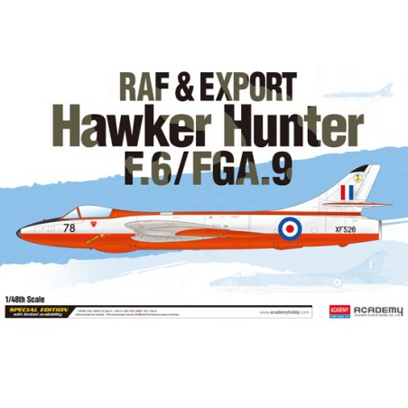 Maquette d'avion en plastique RAF & Export H. Hunter 1/48