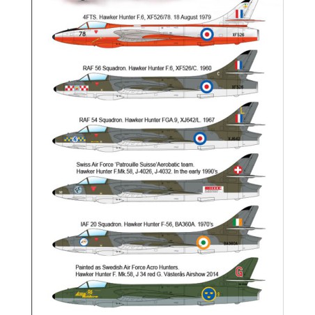 Maquette d'avion en plastique RAF & Export H. Hunter 1/48