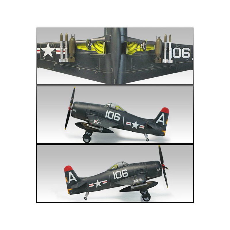 Maquette d'avion en plastique F8F-1 USS TARAWA 1/48 Maquette d'avion en plastique F8F-1 USS TARAWA 1/48