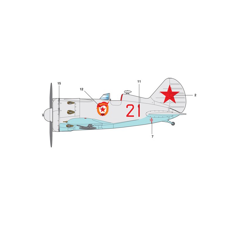 Maquette d'avion en plastique POLIKARPOV I-16 T.24 1/48