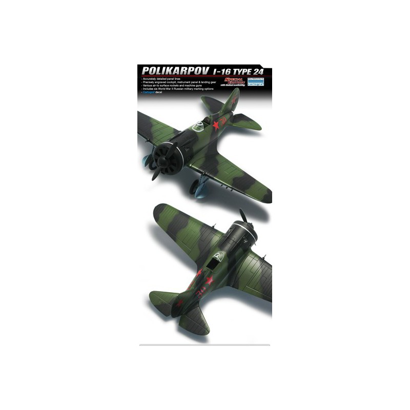 Maquette d'avion en plastique POLIKARPOV I-16 T.24 1/48
