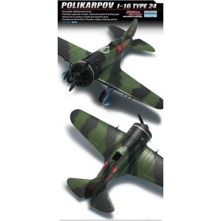 Maquette d'avion en plastique POLIKARPOV I-16 T.24 1/48