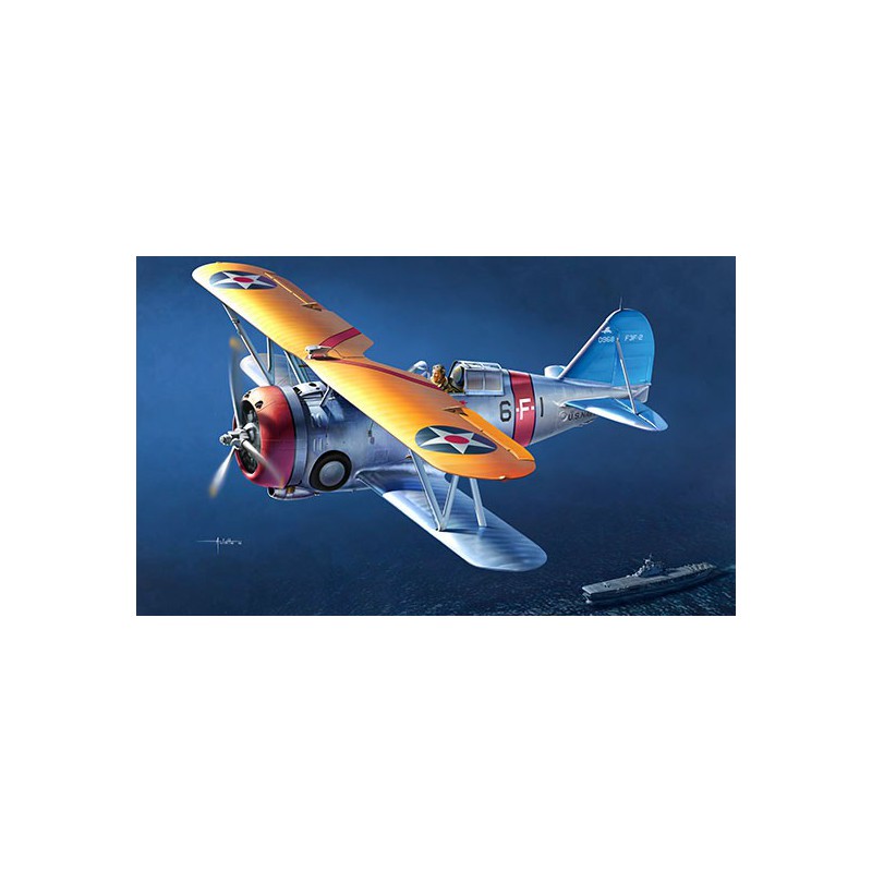 Maquette d'avion en plastique USN F3F-2 VF-6 Fighting Six 1/48