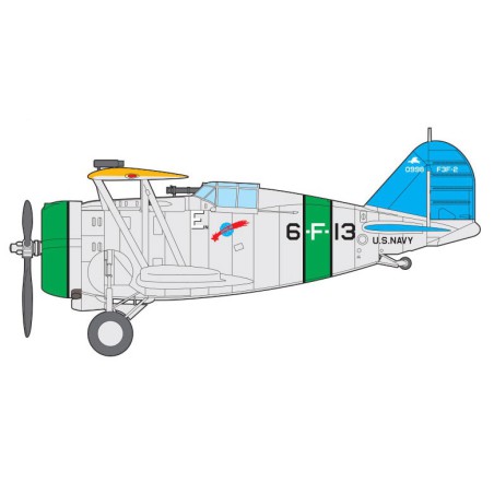 Maquette d'avion en plastique USN F3F-2 VF-6 Fighting Six 1/48