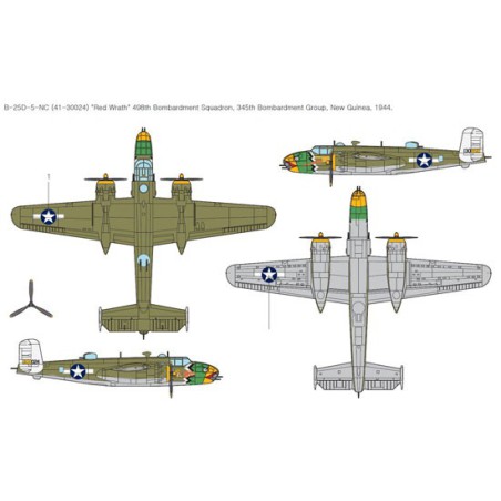 USAAF plastic plane model B-25D Pacific th. 1/48 | Scientific-MHD