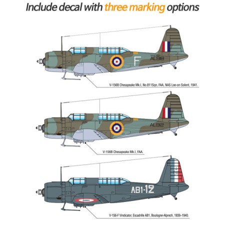 Maquette d'avion en plastique V-156-B1 Marine Française 1/48