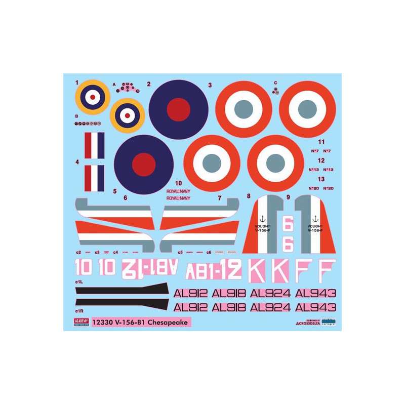 Maquette d'avion en plastique V-156-B1 Marine Française 1/48