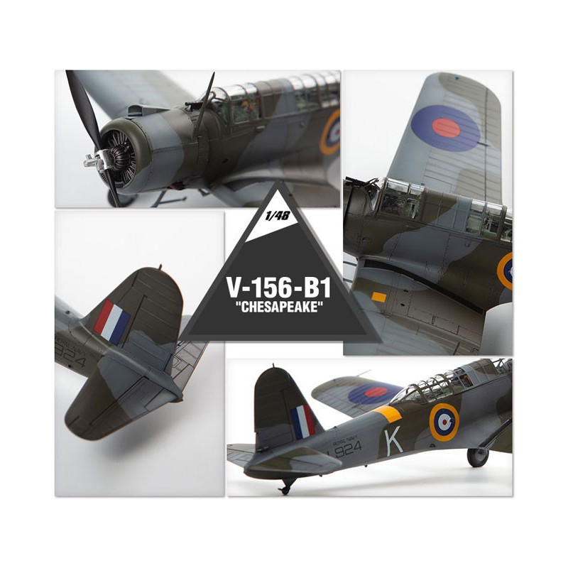 Maquette d'avion en plastique V-156-B1 Marine Française 1/48