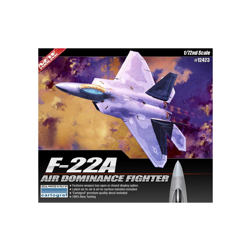 Maquette d'avion en plastique F-22A Air DominanceFighter1/72