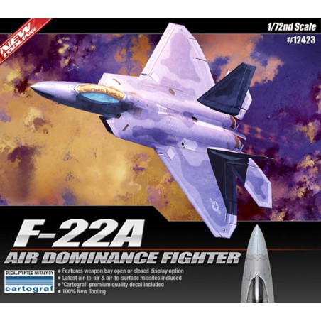 Maquette d'avion en plastique F-22A Air DominanceFighter1/72