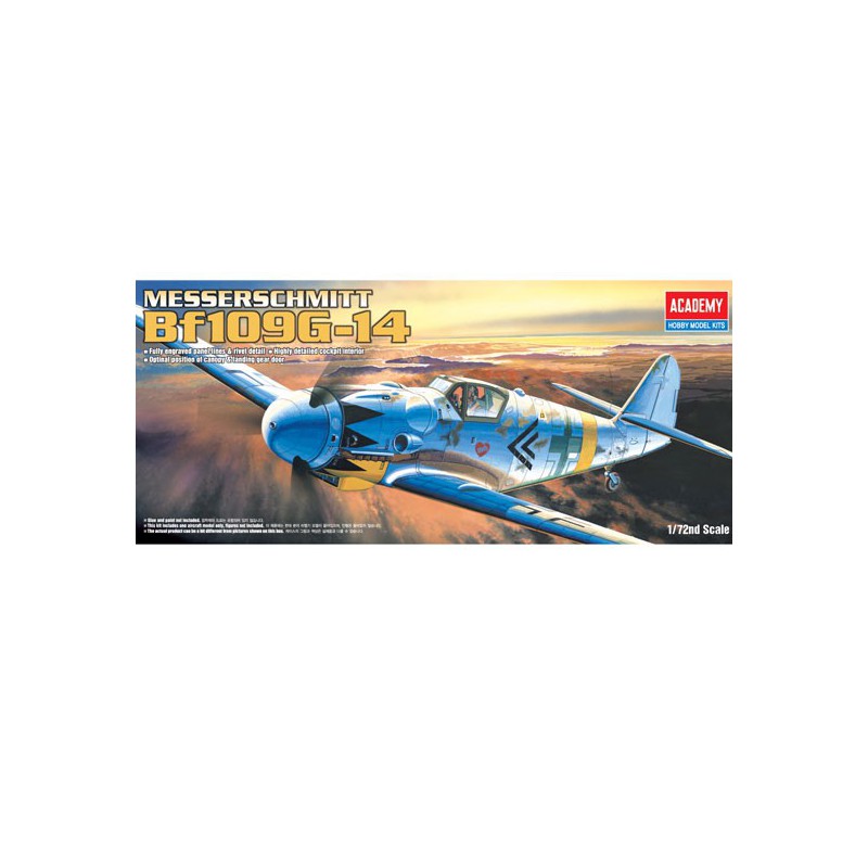 Maquette d'avion en plastique BF109G-14 1/72