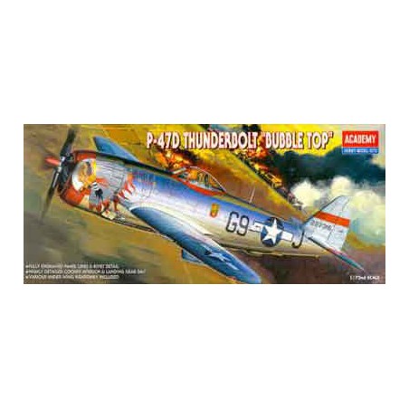 Maquette d'avion en plastique P-47D Bubble Top 1/72