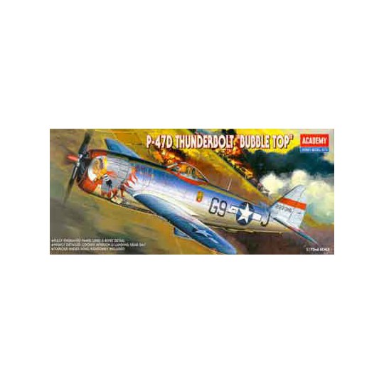 Maquette d'avion en plastique P-47D Bubble Top 1/72 Maquette d'avion en plastique P-47D Bubble Top 1/72