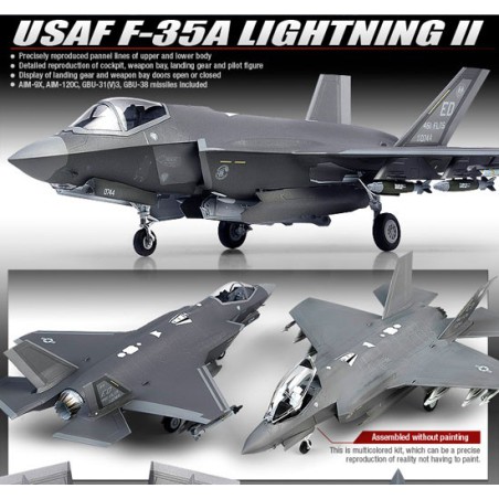 Maquette d'avion en plastique F-35A Lightning II MCP 1/72