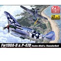 Maquette d'avion en plastique D-DAY P-47& FW190A-8 Combo 1/72