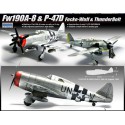 Maquette d'avion en plastique D-DAY P-47& FW190A-8 Combo 1/72