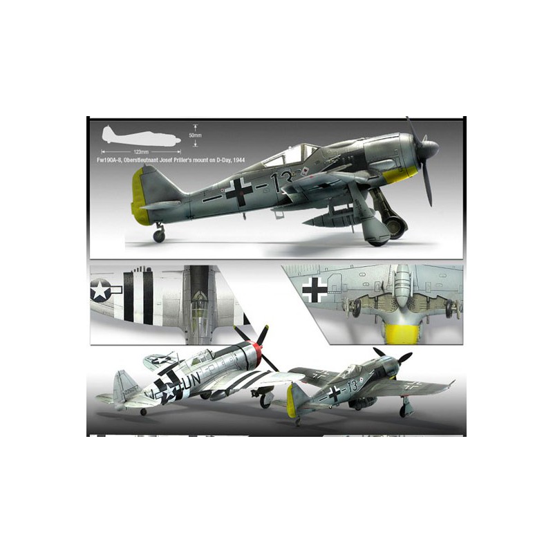 Maquette d'avion en plastique D-DAY P-47& FW190A-8 Combo 1/72 Maquette d'avion en plastique D-DAY P-47& FW190A-8 Combo 1/72