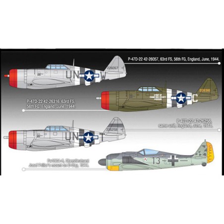 D-Day plastic plane model P-47 & FW190A-8 Combo 1/72 | Scientific-MHD